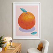 "Orange Freshness" - Art Print in Fresh orange by Stop-mashina - In a Room
