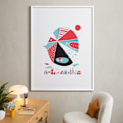 "Glink Glunk" - Art Print in Cherry by ERAY - In a Room