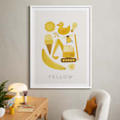 "Ten Yellow Things" - Art Print in Yellow by Ana Peake - In a Room