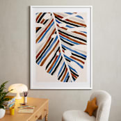 "Abstract Monstera Leaf" - Art Print in Cinnamon by Iveta Angelova - In a Room