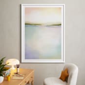 "Coral Bay" - Art Print in Coral Pink by AlisonJerry - In a Room