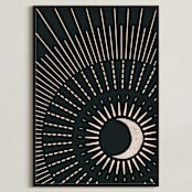 "This Side of the Equator II" - Art Print in Nighttime by ThirtyOne Illustrations - Framed