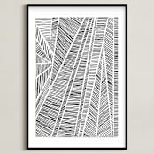 "Merging" - Art Print in Midnight by raven erebus - Framed