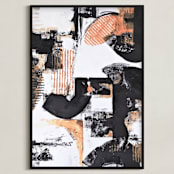 "Which Way? -Right" - Art Print in sienna sun by Harriet Spivack - Framed