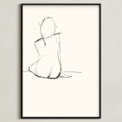 "Composed" - Art Print in Nude by A Conger - Framed