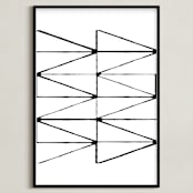 "visionary 2" - Art Print in deep black by trbdesign - Framed