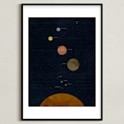 "Modern Solar System" - Art Print in Galaxy by Field and Sky - Framed