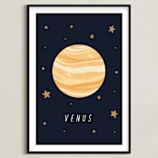 "Solar System II (Venus)" - Art Print in Night by Elly - Framed