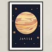 "Solar System III (Jupiter)" - Art Print in Night by Elly - Framed
