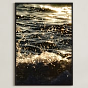 "Sea Sparkle I" - Art Print in champagne1 by KIMBERLY SMITH - Framed
