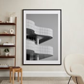 "Curves and Squares 1" - Art Print in Black & White by lulu and isabelle - In a Room