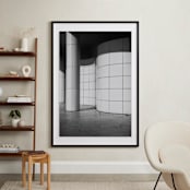"Curves and Squares 2" - Art Print in Black & White by lulu and isabelle - In a Room