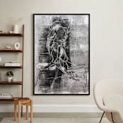 "Figure on Figure" - Art Print in Noir by Allison Belolan - In a Room