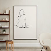 "Composed" - Art Print in Nude by A Conger - In a Room