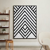 "Abstract simple geometric design" - Art Print in black and white by Anna - In a Room