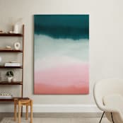 "Pink Tide" - Art Print in Pink sand by A Real Peach Studio - In a Room
