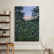 "Wildflowers At Dusk" - Art Print in Dark Emerald Green by Weronika Zubek - In a Room
