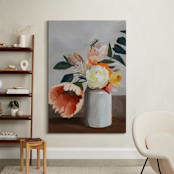"Peach Poppy" - Art Print in Stone by Jenny Westenhofer - In a Room