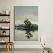 "Tranquil Waters II" - Art Print in Lake by Stephanie Goos Johnson - In a Room