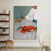 "Party of One" - Art Print in Pigeon by Marabou Design - In a Room