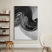 "Black Brush 2" - Art Print in Silky Black by Kirsta Benedetti - In a Room