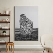 "Standing Stones IV" - Art Print in Black and White by Kamala Nahas - In a Room