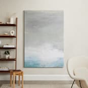 "Kissing The Shore I" - Art Print in Seafoam by Jenny Partrite - In a Room