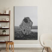"Standing Stones I" - Art Print in Black and White by Kamala Nahas - In a Room