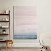 "Cascading Sky" - Art Print in Blush Pink by Little Valley Studio - In a Room