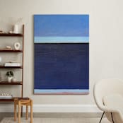 "Deep Blue Bay" - Art Print in Deep Blue Sea by Carol C. Young - In a Room