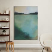 "Whispering Pines" - Art Print in Whisper Green by AlisonJerry - In a Room