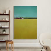 "Green Harvest" - Art Print in Citrus Green by Carol C. Young - In a Room