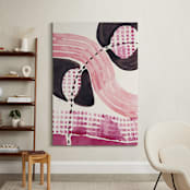 "Conversation I" - Art Print in Black Pink by Catilustre - In a Room