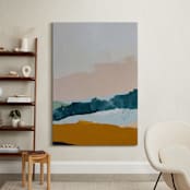 "Moving Mountains I" - Art Print in River Blue by Kayla King - In a Room