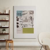"Nature in Pieces" - Art Print in Vintage Blush by Alisa Galitsyna - In a Room