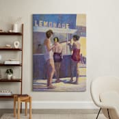 "Lemonade Stand" - Art Print in Dusty Violet by Marie Stone - In a Room