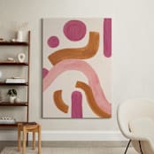"Stories II" - Art Print in peach by Catilustre - In a Room