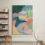 "Interlude II" - Art Print in Apricot by Lindsay Megahed - In a Room