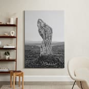 "Standing Stones II" - Art Print in Black and White by Kamala Nahas - In a Room