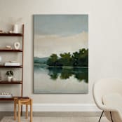 "Tranquil Waters III" - Art Print in Lake by Stephanie Goos Johnson - In a Room