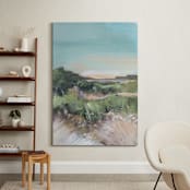 "Sunset on the Dunes 1" - Art Print in Misty Blue by AlisonJerry - In a Room