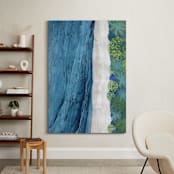 "Indigo Sea" - Art Print in Indigo Sea Blue by Denise Wong - In a Room