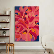 "Kalanchoe" - Art Print in Begonia Pink by Juls Treviño - In a Room