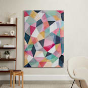 "Kaleidoscope No.1" - Art Print in Cerise by Hooray Creative - In a Room