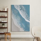 "Foam From Above" - Art Print in Sea Blue by Melanie Sutherland - In a Room