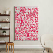 "HA-HA-HA-HA" - Art Print in Rose by Kate Roebuck - In a Room