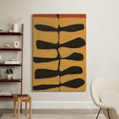"Leaves and a Stem" - Art Print in orange by Deborah Velasquez - In a Room