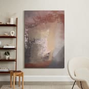 "Veiled Shadow" - Art Print in Slate Mirage Cream by Black Botanic - In a Room
