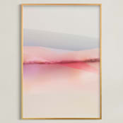 "Sailors Delight" - Art Print in Pink Skies by Karen Kardatzke - Framed