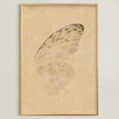 "Vintage Mariposa II" - Art Print in Vintage Ivory by jinseikou - Framed